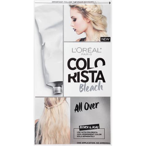 L’Oréal Paris Colorista Bleach #Highlights is designed to deliver easy and gorgeous bleached highlights. The all-inclusive kit inspired by L’Oréal Paris experts enables you to achieve salon-style DIY hair highlights from home. The kit includes a bleaching brush, bleaching powder, lightening cream, conditioning shampoo and step-by-step ...